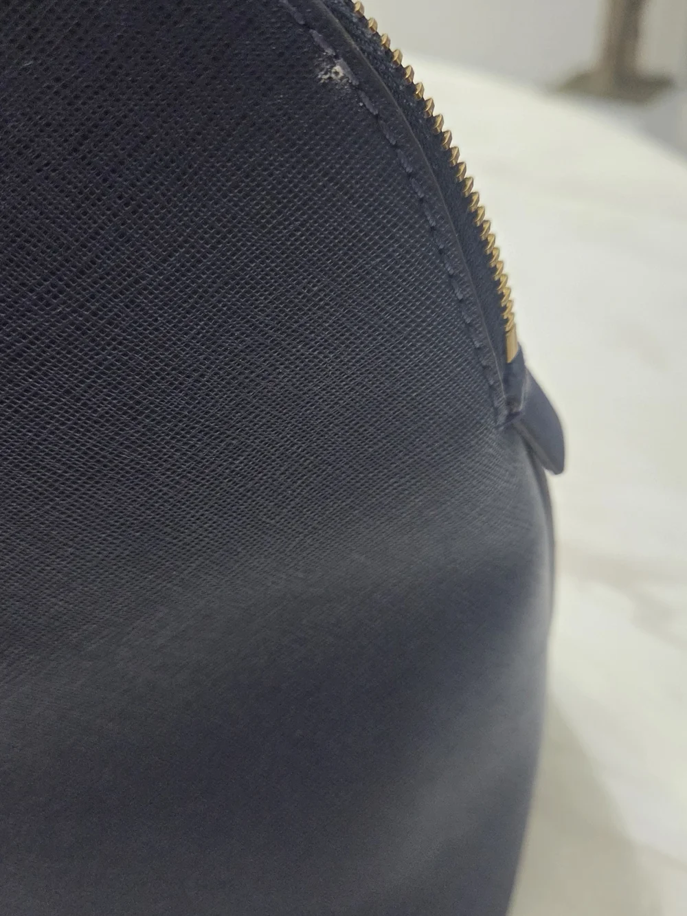 Michael Kors Navy Saffiano Dome Satchel